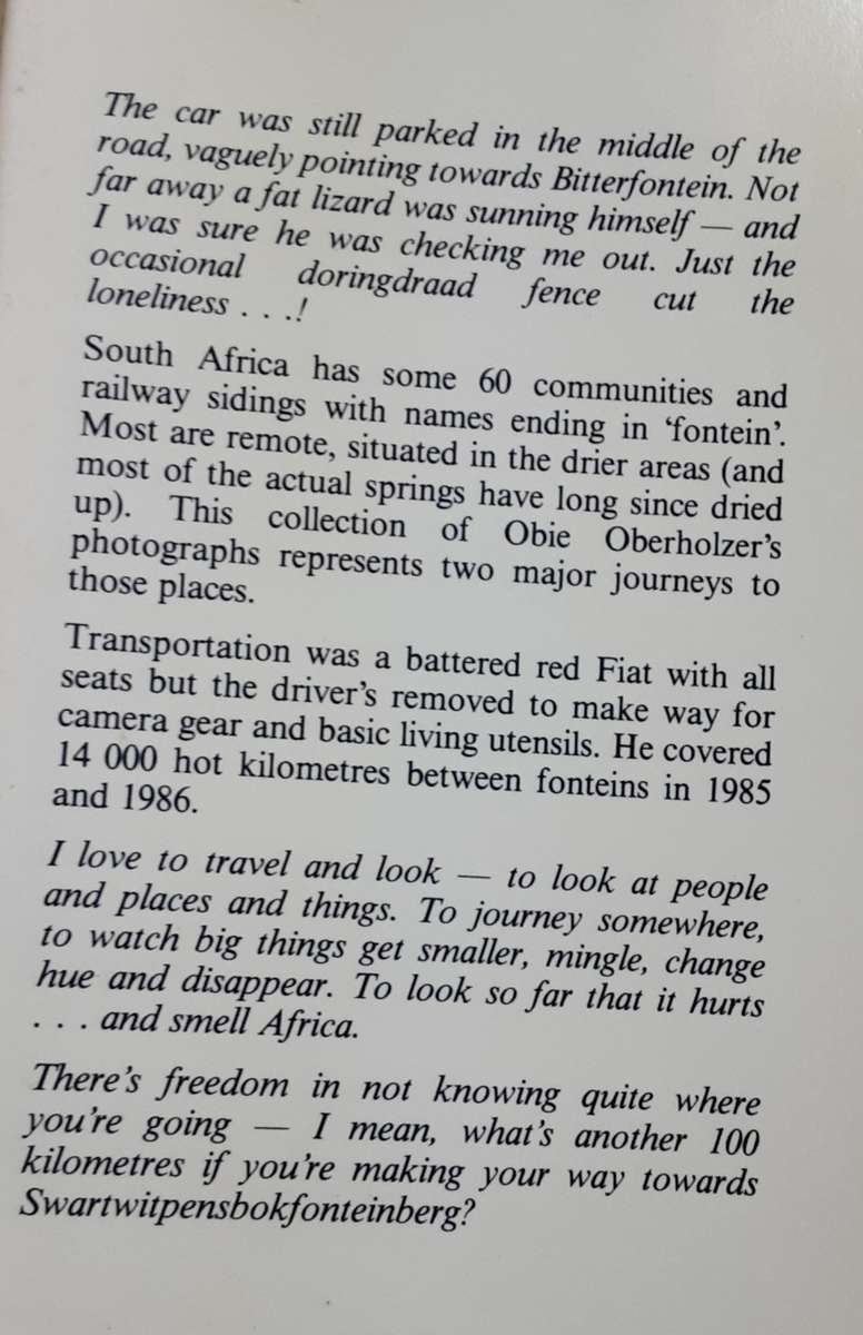 Ariesfontein to Zuurfontein, A Pictorial Journey by Obie Oberholzer