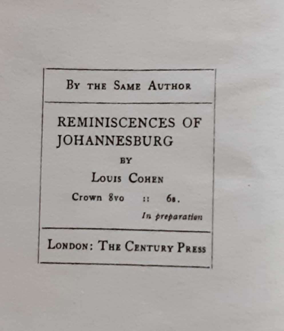 Reminiscences of Kimberley by Louis Cohen
