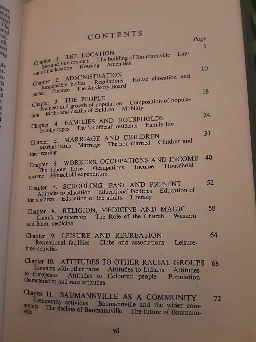 Baumannville, A Study of an Urban African Community, Natal Regional Survey report nbr 6