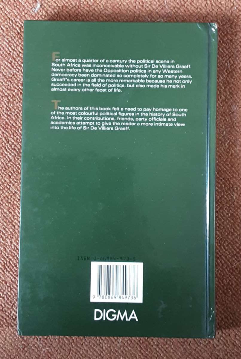Sir De Villiers Graaff edited by Leo Barnard & Dan Kriek **SIGNED by Graaff & also SIGNED letter**