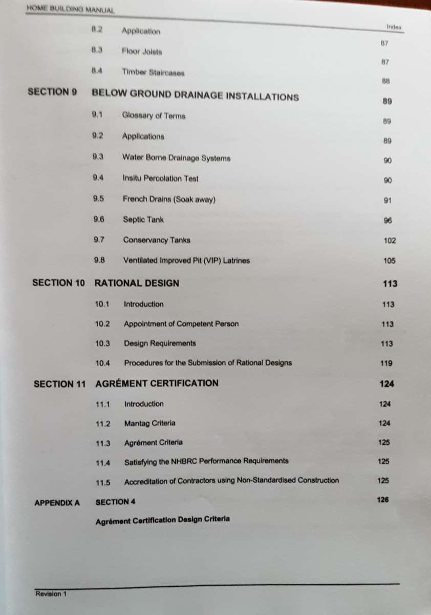 NHBRC Home Building Manual Part 1 & 2 Revision no 1 February 1999