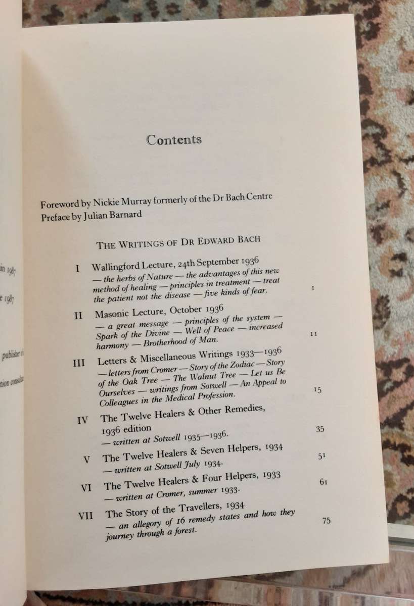 Collected Writing of Edward Bach 1886-1936 edited by Julian Barnard