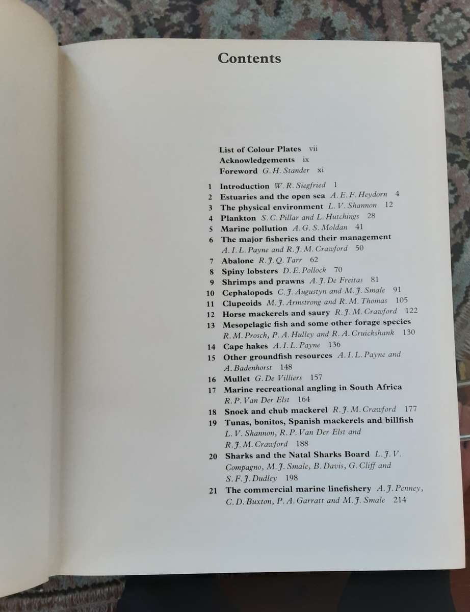 Oceans of Life off Southern Africa edited by I L Payne & J M Crawford