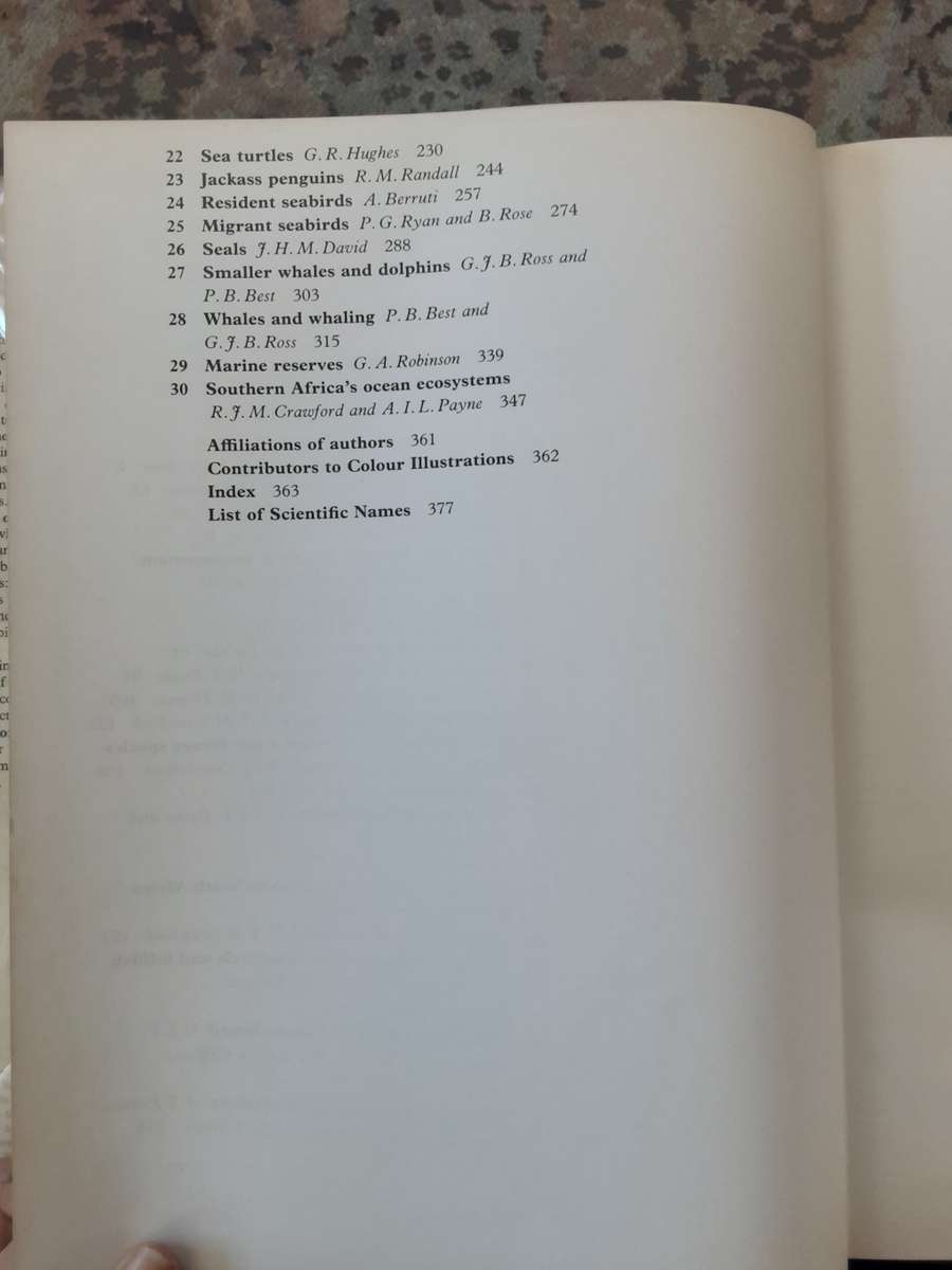 Oceans of Life off Southern Africa edited by I L Payne & J M Crawford