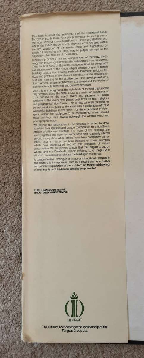 Traditional Hindu Temples in South Africa by Mikula, Kearney and Harber **Signed by Mikula**