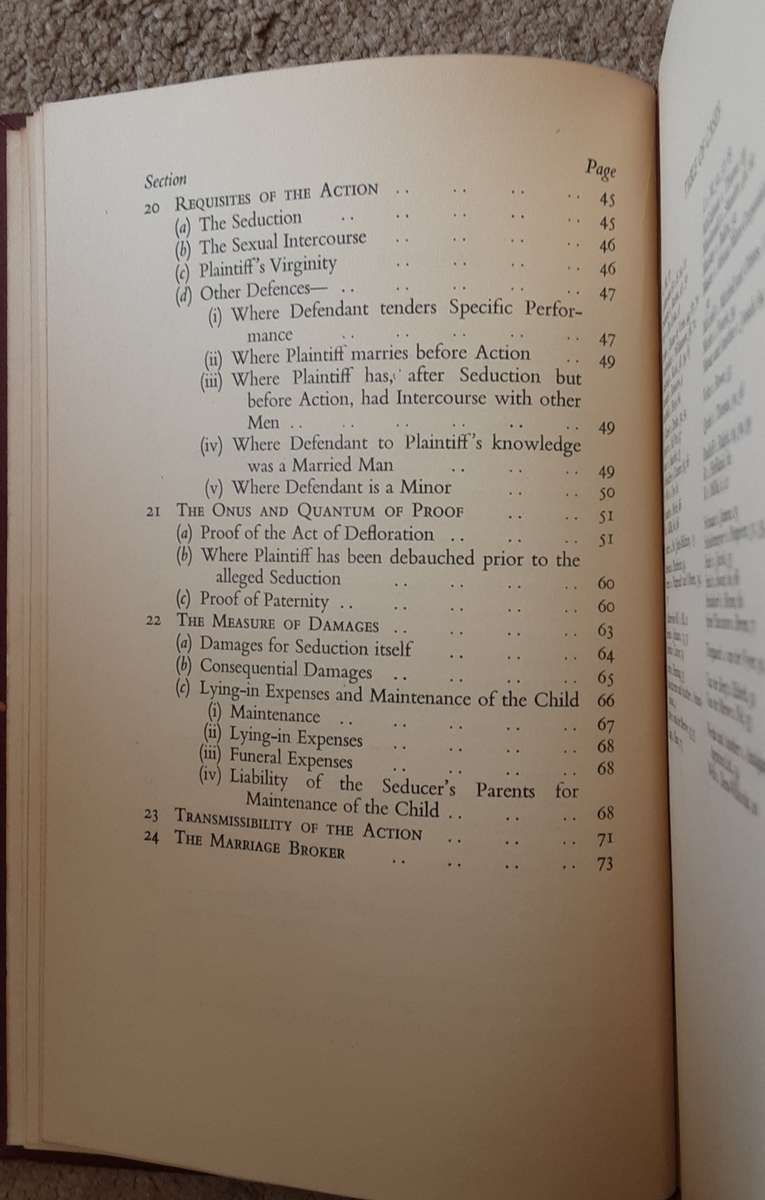 Breach of Promise and Seduction in South African Law by F P Van Den Heever