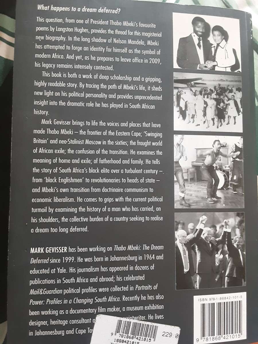 The Dream Deferred Thabo Mbeki by Mark Gevisser