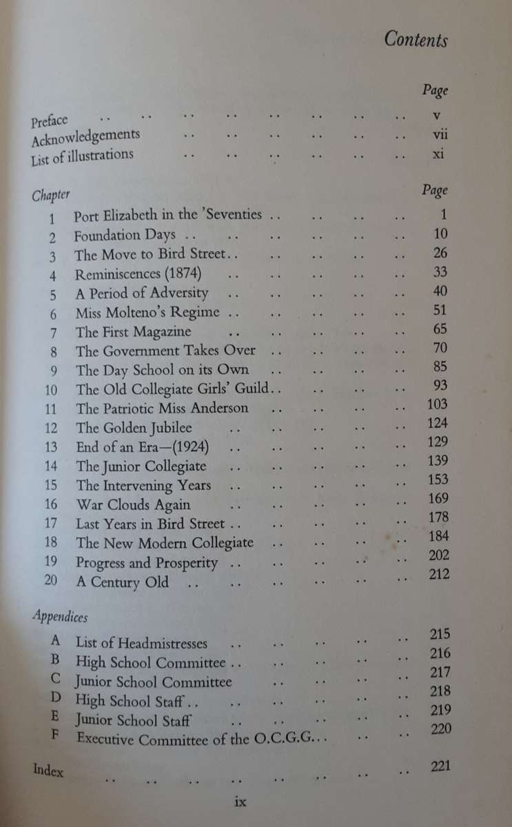 The Collegiate School For Girls Port Elizabeth 1874 1974 by J J Redgrave