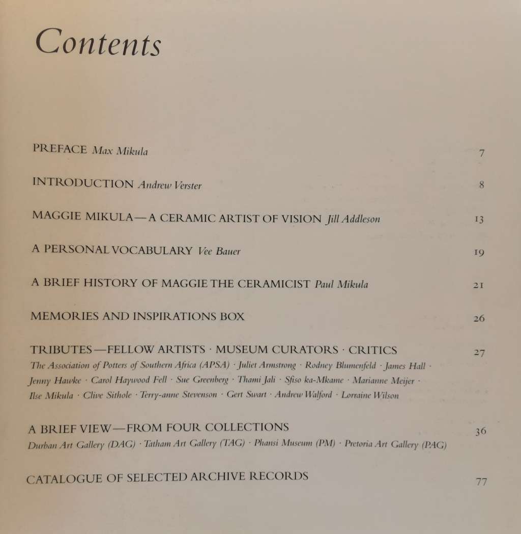 Maggie Mikula From Clay A Retrospective edited by Max Mikula **Signed Copy **