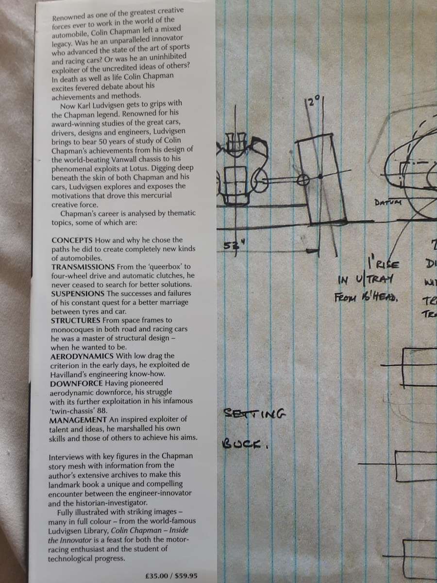 Colin Chapman Inside The Innovator by Karl Ludvigsen