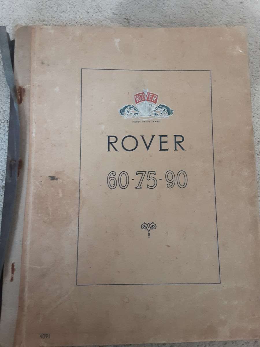 Rover 60 75 90 Saloons Owners Instruction Manual 1955