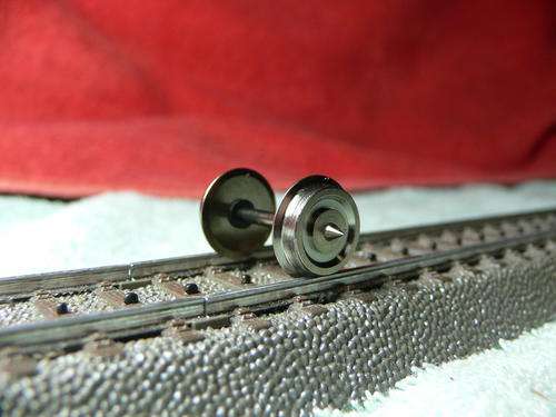 Marklin HO scale DC wheelsets.