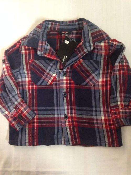 GEORGE Blue Check Shirt (9-12 months)