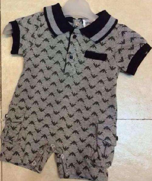 ARMANI Grey Romper (6-9 months)