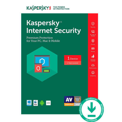 Kaspersky Internet Security 2018 Latest 1 PC 1 Year Antivirus Licence Global