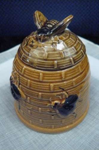 CERAMIC HONEY POT WITH LID @
