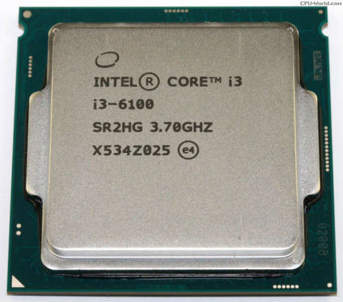 Intel Core i3-6100 3.7 GHz Dual Core Skylake Socket LGA1151 Desktop CPU