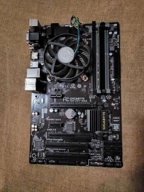 GA-Z97-HD3 Gaming Motherboard for Gigabyte With I7-4790 CPU 8GB DDR3 Ram and Cooler