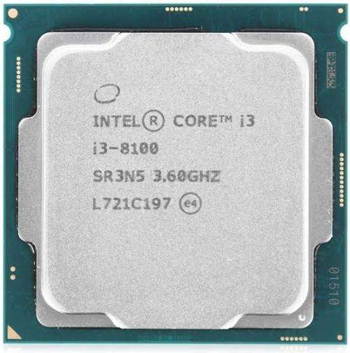 INTEL CORE I3-8100 DUAL CHANNEL 3.6 GHZ QUAD-CORE LGA 1151 PROCESSOR