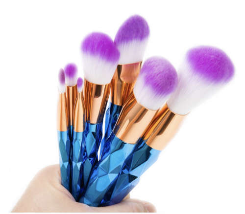 Focallure Cosmetics Rainbow Professional Make Up Brush Set - 10 Piece