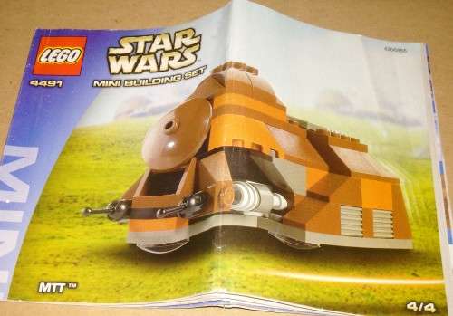 Lego Star Wars Trade Federation Droid Drop Ship Instruction Booklet - 4491