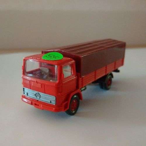 Wiking Mercedes Benz Flatbed with Canvas - 1/87 Scale