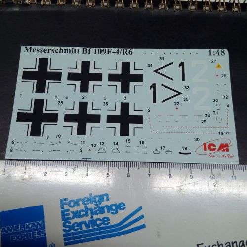 Model Aeroplane Decals - Messerschmitt BF109F