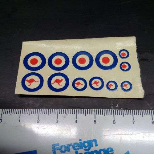 Model Aeroplane Decals - RAF/Australian Roundels