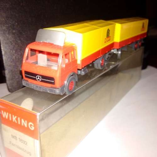 Wiking Mercedes Benz 1632 Truck & Trailer - Holent - 1/87 Scale