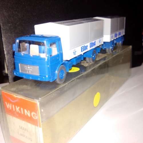 Wiking M.A.N. Truck & Trailer - Elbe Obst - 1/87 Scale