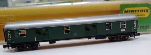 Minitrix DB Baggage Coach - N Scale