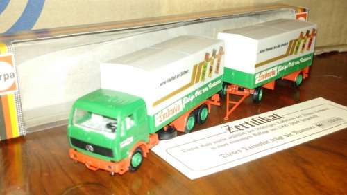 Herpa Mercedes Benz Truck & Trailer - Lindavi- 1/87 Scale