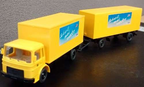 Wiking M.A.N. Post Truck & Trailer - 1/87 Scale