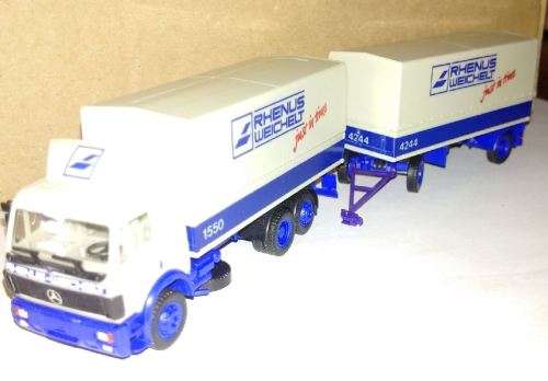 Herpa Mercedes Benz Truck & Trailer- Rhenus - 1/87 Scale
