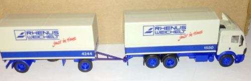Herpa Mercedes Benz Truck & Trailer- Rhenus - 1/87 Scale