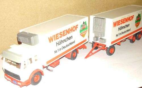 Kibri Mercedes Benz  Refrigerator Truck & Trailer - Weisenhof - 1/87 scale