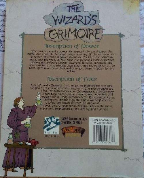 The Wizards Grimorie Ars Magica 3rd Edition Book of High Wizardry