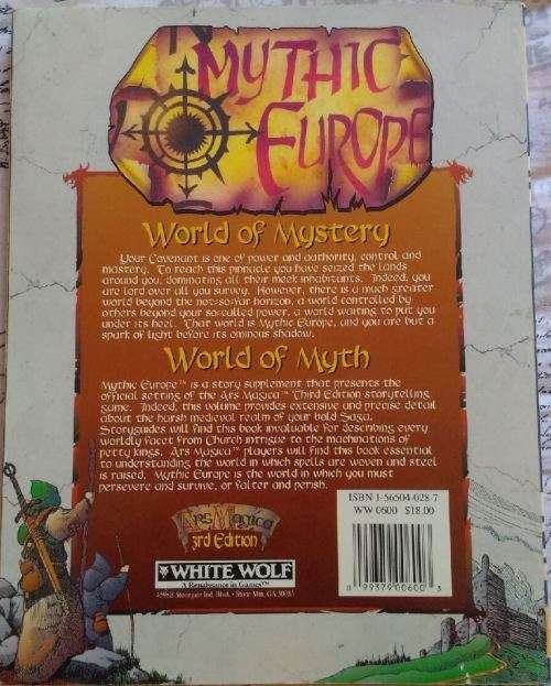 Mythic Europe -  Ars Magica 3rd Edition Definitive European Sourcebook