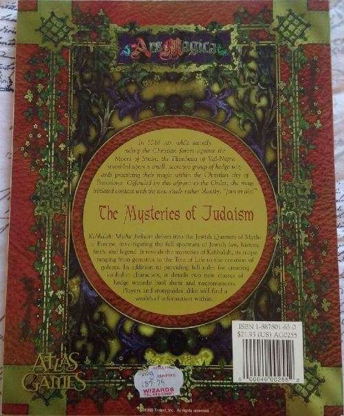 Kabbalah -  Ars Magica 4th Edition - Mythic Judaism