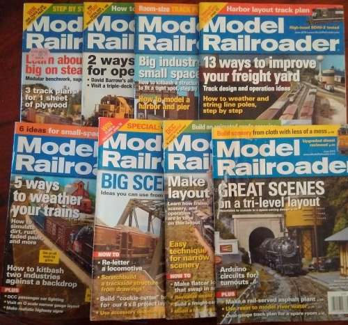 8 x Model Railroader -Magazines (US Railway Modelling)