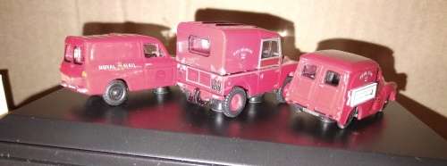 Oxford 3 Car Set - Royal Mail - 1/76 Scale