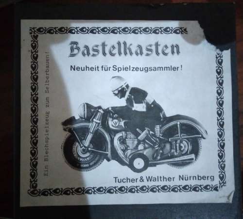 Tinplate Motorcycle Toy Kit - Tucher and Walter Nürnberg