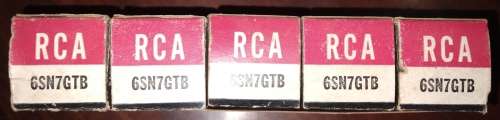 RCA - Set of 5 x 6SN7GTB Vacuum Valve / Tube for Amp