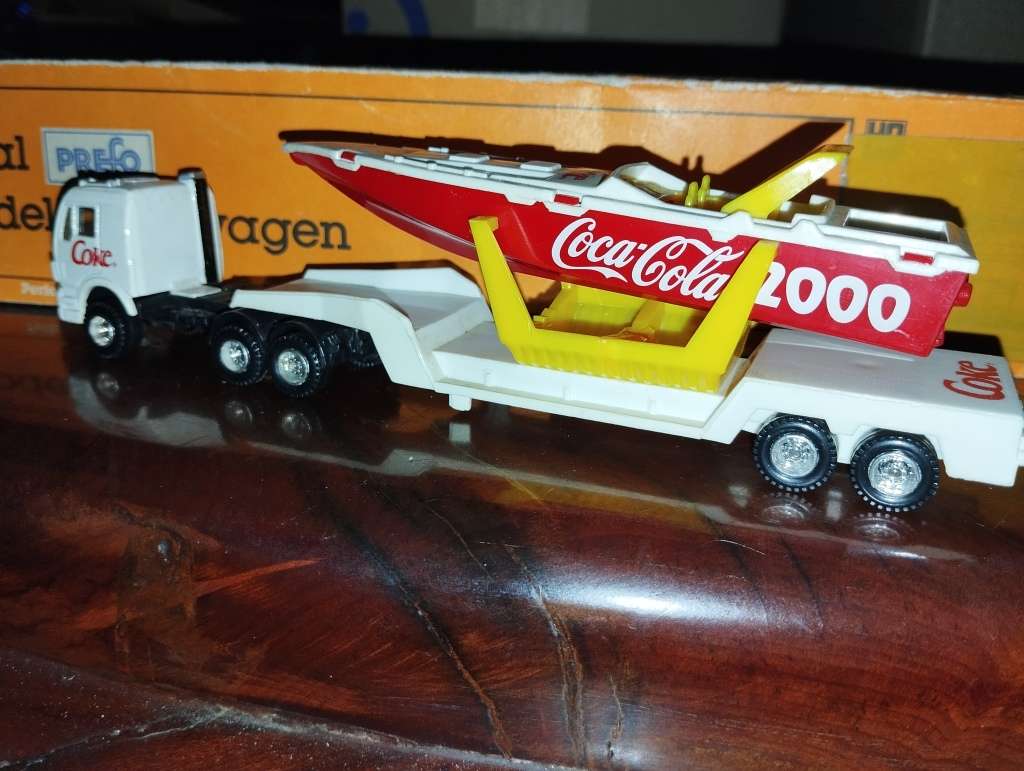 Coca Cola Branded Lorry and Speed Boat - Small issue see notes.