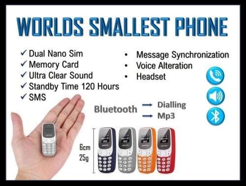 Smallest Phone in the World BM10 dual sim