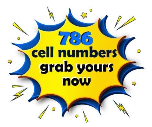 0786 CELL NUMBERS - NO SHIPPING COST!