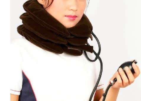 neck cervical traction device inflatable collar