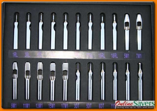 Tattoo Needle Tips 22 sizes!! Stainless steel in a BOX!! MUST HAVE!!