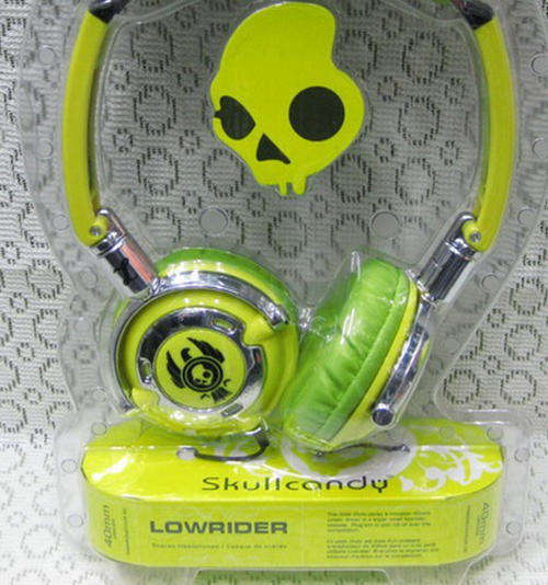 SkullCandy..  Lowrider - Yellow Green Chrome..  New Sealed. Stock Clearence