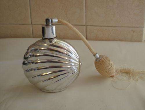 Silver Colour Glass Perfume bottle